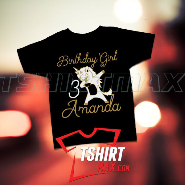 Unicornio Dabbin Birthday T-Shirt
